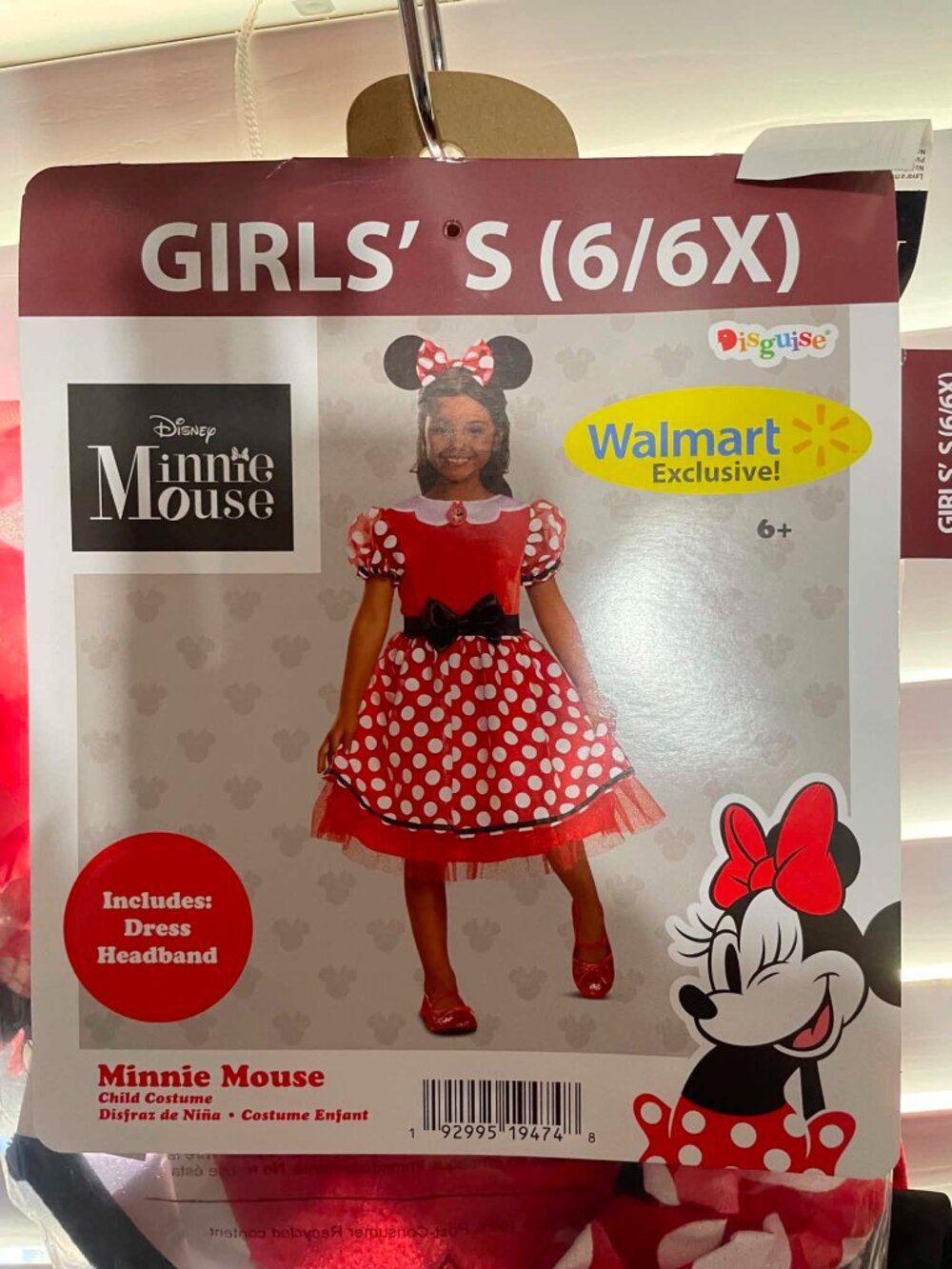 Brand New Girls' Minnie Mouse Costume, Small 6/6x.